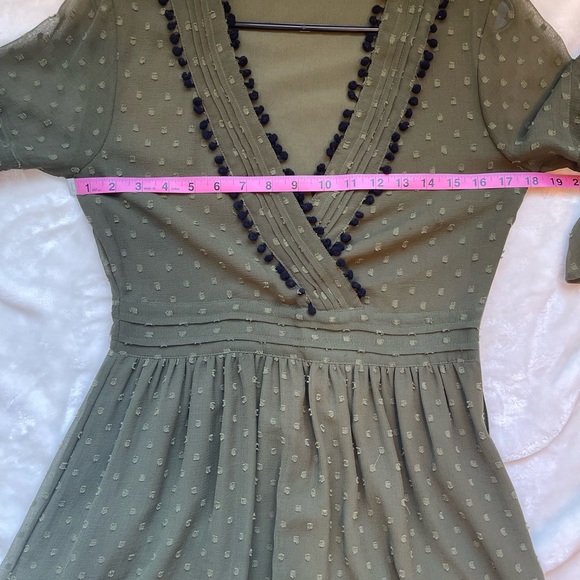 Zara Basic Hunter Green with black mini dress. Size M. - Picture 4 of 4